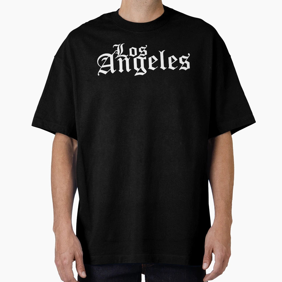 Los Angeles Old English Blue T-Shirt - Minimalist Print for Adults - T-Shirt, Sweatshirt, Hoodie