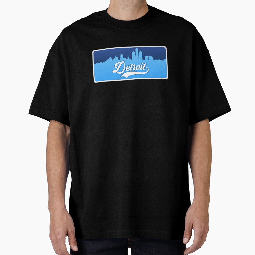 Detroit Football Skyline T-Shirt - Aesthetic Graphic Unisex - T-Shirt, Sweatshirt, Hoodie