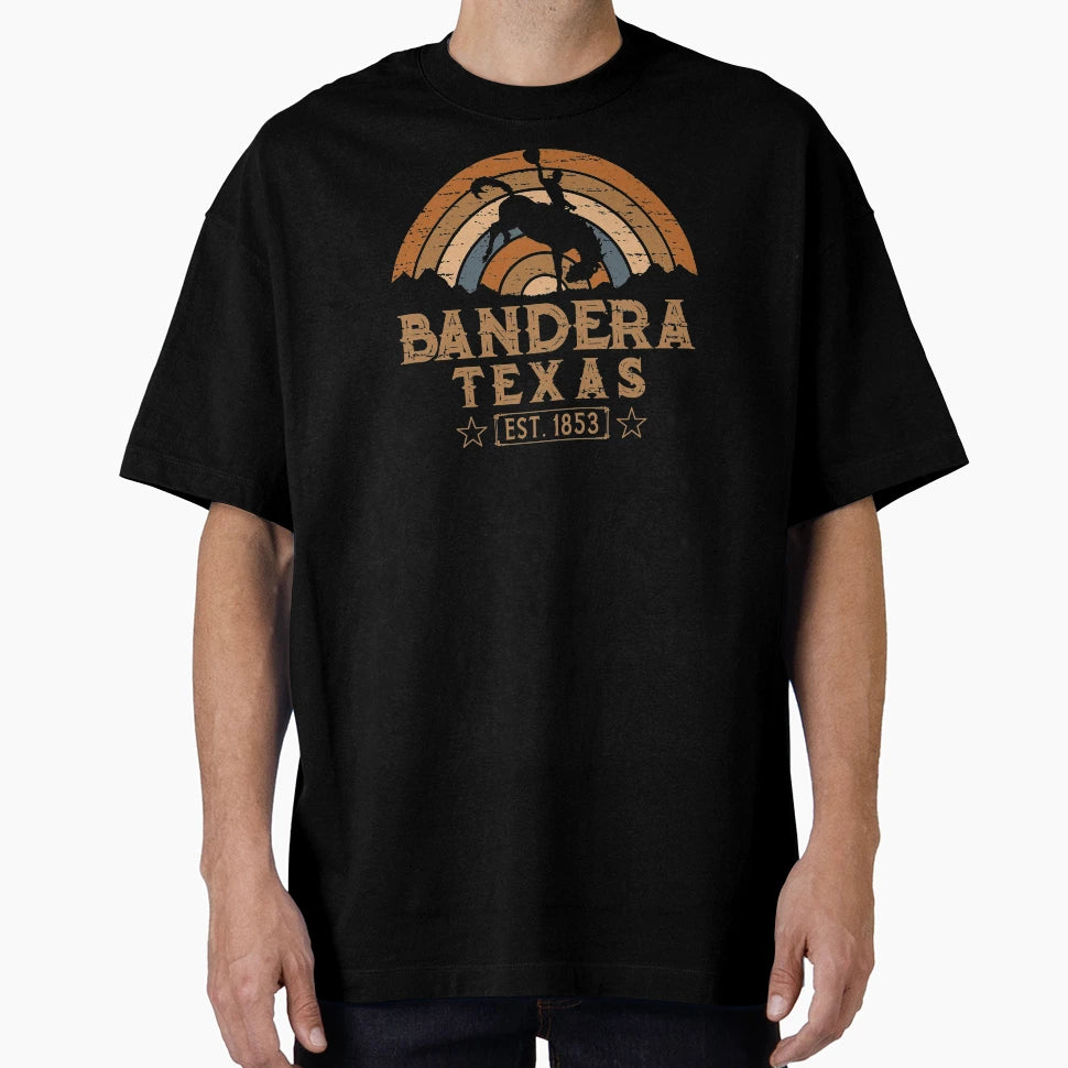 Bandera Texas Wild West Cowboy T-Shirt - Graphic Print Unisex - T-Shirt, Sweatshirt, Hoodie