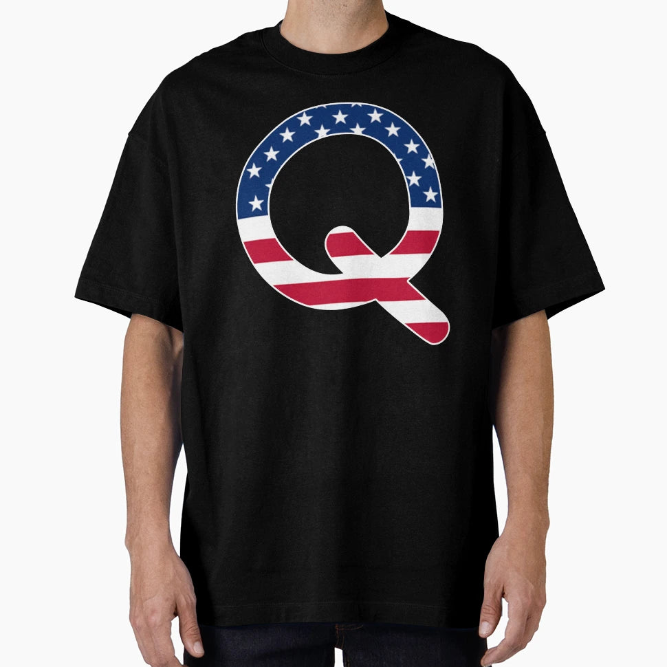 Letter Q Capital Alphabet American T-Shirt - Fun Novelty Design Men Women - T-Shirt, Sweatshirt, Hoodie