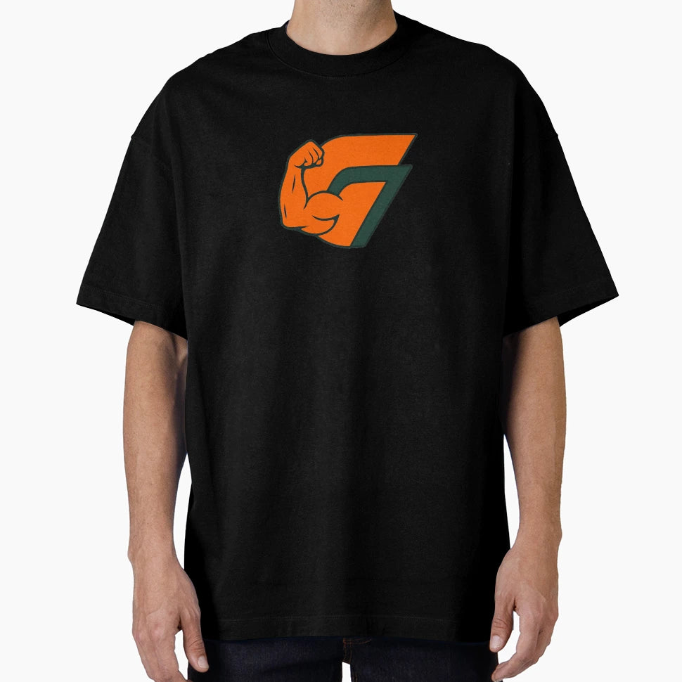 Orange Charcoal Strong Giant Letter T-Shirt - Streetwear Style for Adults - T-Shirt, Sweatshirt, Hoodie