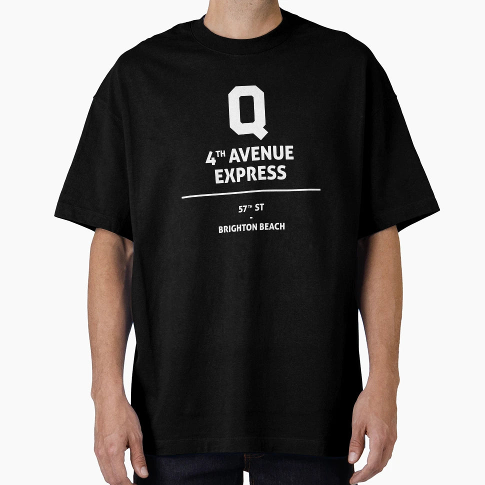 Old New York City Subway Q Train T-Shirt - Graphic Print Men Women - T-Shirt, Sweatshirt, Hoodie