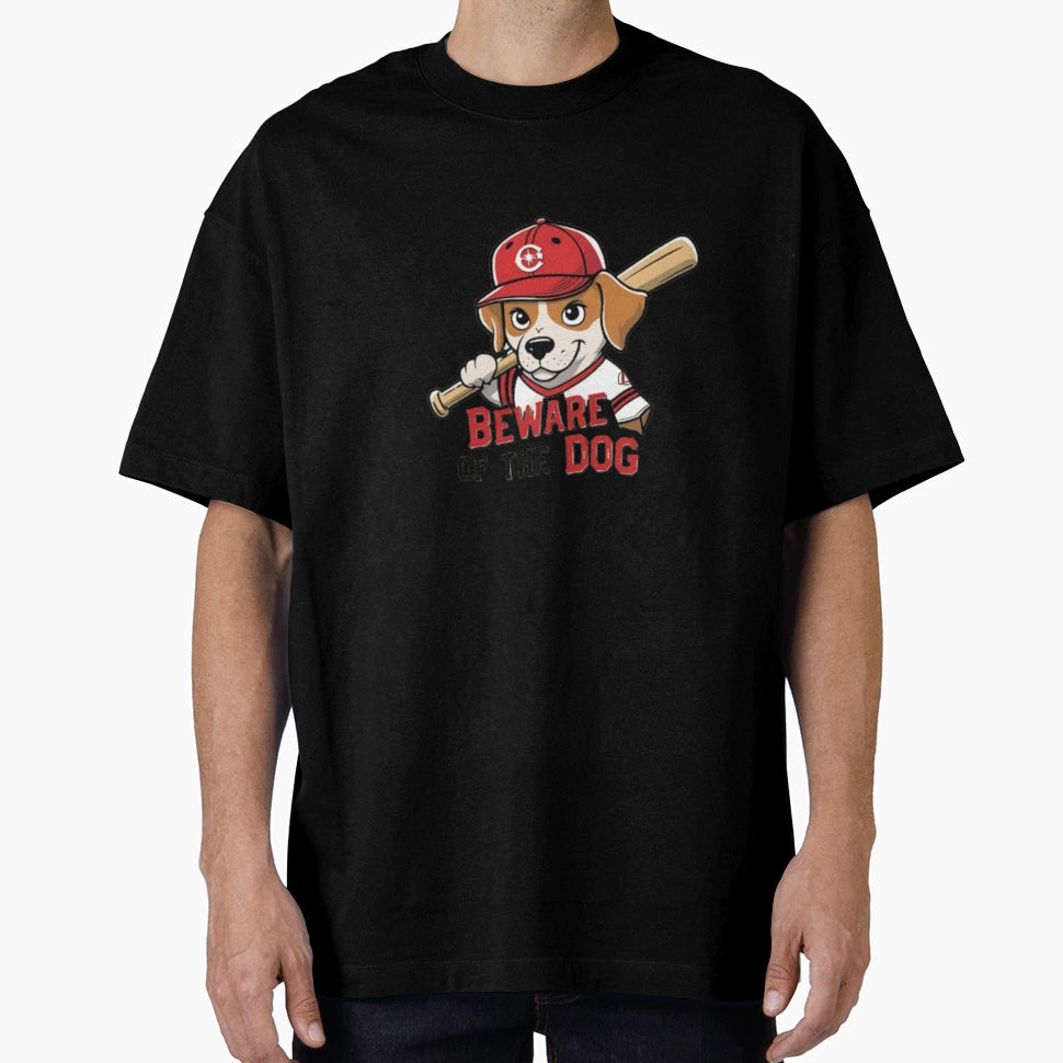 Beware Dog Playful Baseball Dog T-Shirt - Streetwear Style Unisex - T-Shirt, Sweatshirt, Hoodie