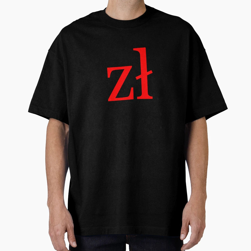 Poland Zloty Currency Symbol T-Shirt - Trendy Graphic Men Women - T-Shirt, Sweatshirt, Hoodie