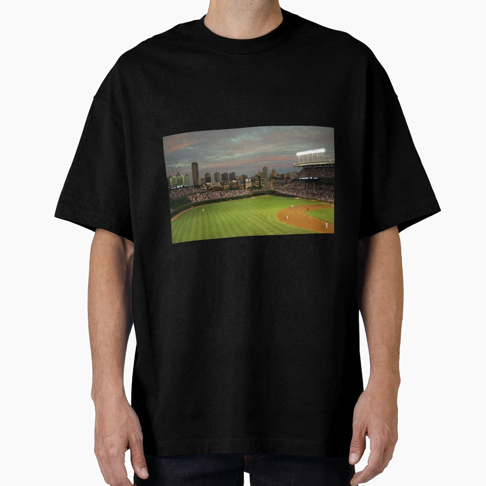 Wrigley Field Dusk T-Shirt - Casual Everyday Wear Unisex - T-Shirt, Sweatshirt, Hoodie