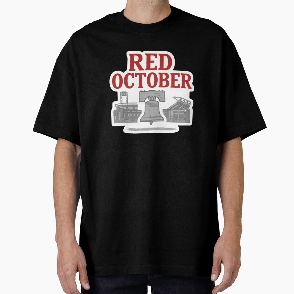 Red October Phillies Liberty Bell T-Shirt - Custom Art Print Men Women - T-Shirt, Sweatshirt, Hoodie