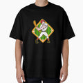 Baseball Player Batting Diamond Cartoon T-Shirt - Novelty Apparel Unisex - T-Shirt, Sweatshirt, Hoodie