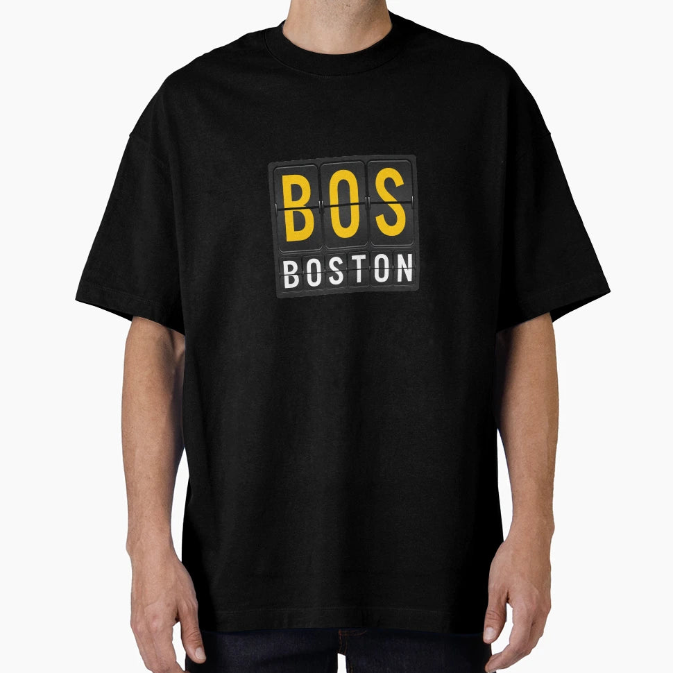 Bos Boston Airport Code T-Shirt - Unique Graphic Men Women - T-Shirt, Sweatshirt, Hoodie
