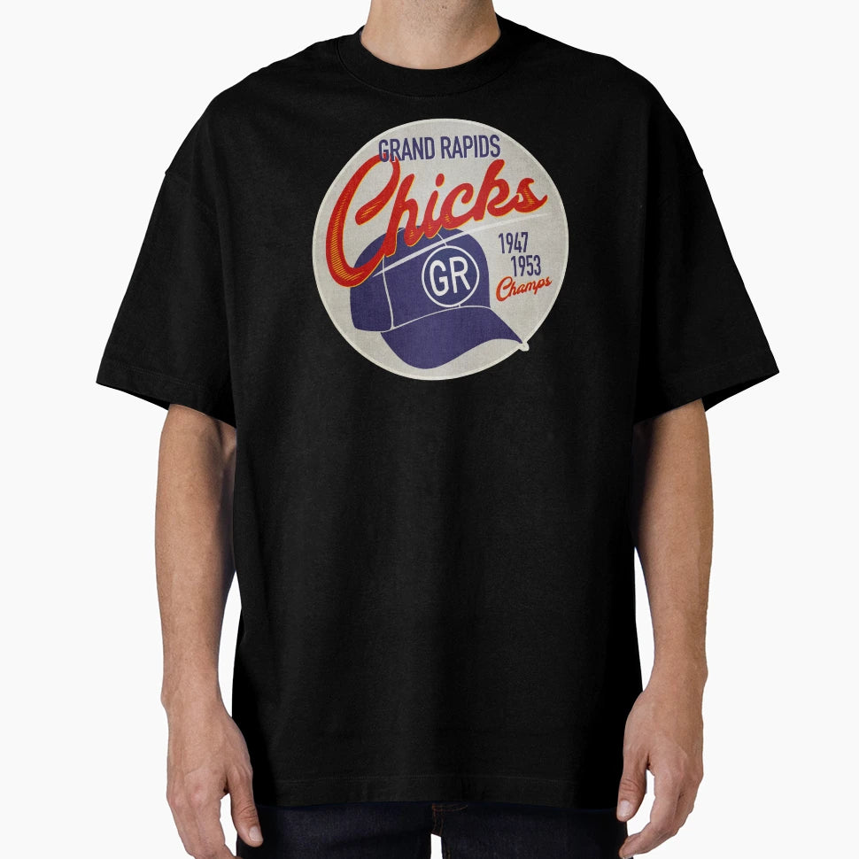 Grand Rapids Chicks Aagpbl Hat T-Shirt - Casual Everyday Wear Men Women - T-Shirt, Sweatshirt, Hoodie