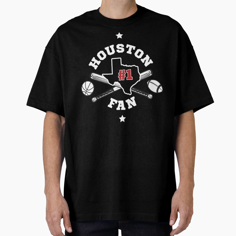 Houston 1 Fan White T-Shirt - Unique Graphic Unisex - T-Shirt, Sweatshirt, Hoodie