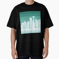 Mint Seattle Pixel Cityscape T-Shirt - Graphic Print Unisex - T-Shirt, Sweatshirt, Hoodie