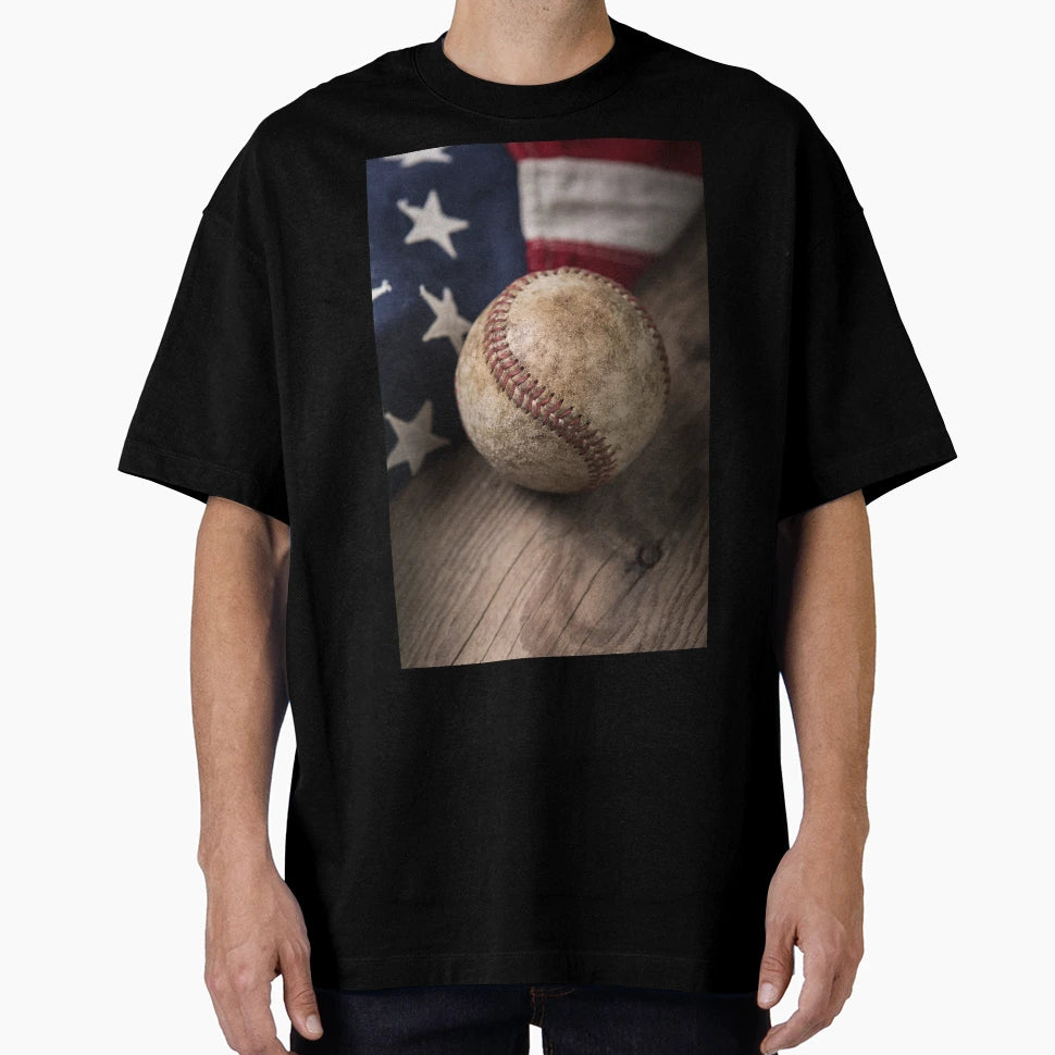 Baseball American Flag T-Shirt - Unique Graphic for Adults - T-Shirt, Sweatshirt, Hoodie