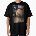 Baseball American Flag T-Shirt - Unique Graphic for Adults - T-Shirt, Sweatshirt, Hoodie