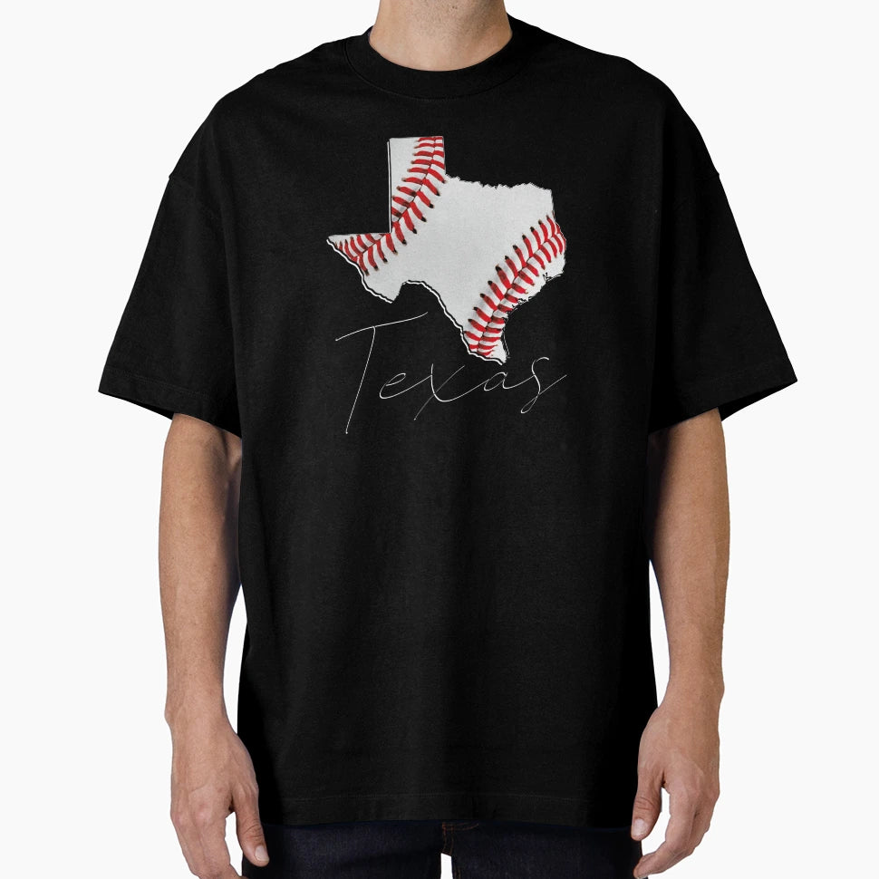 Texas Usa Map Real Baseball En T-Shirt - Graphic Print Unisex - T-Shirt, Sweatshirt, Hoodie