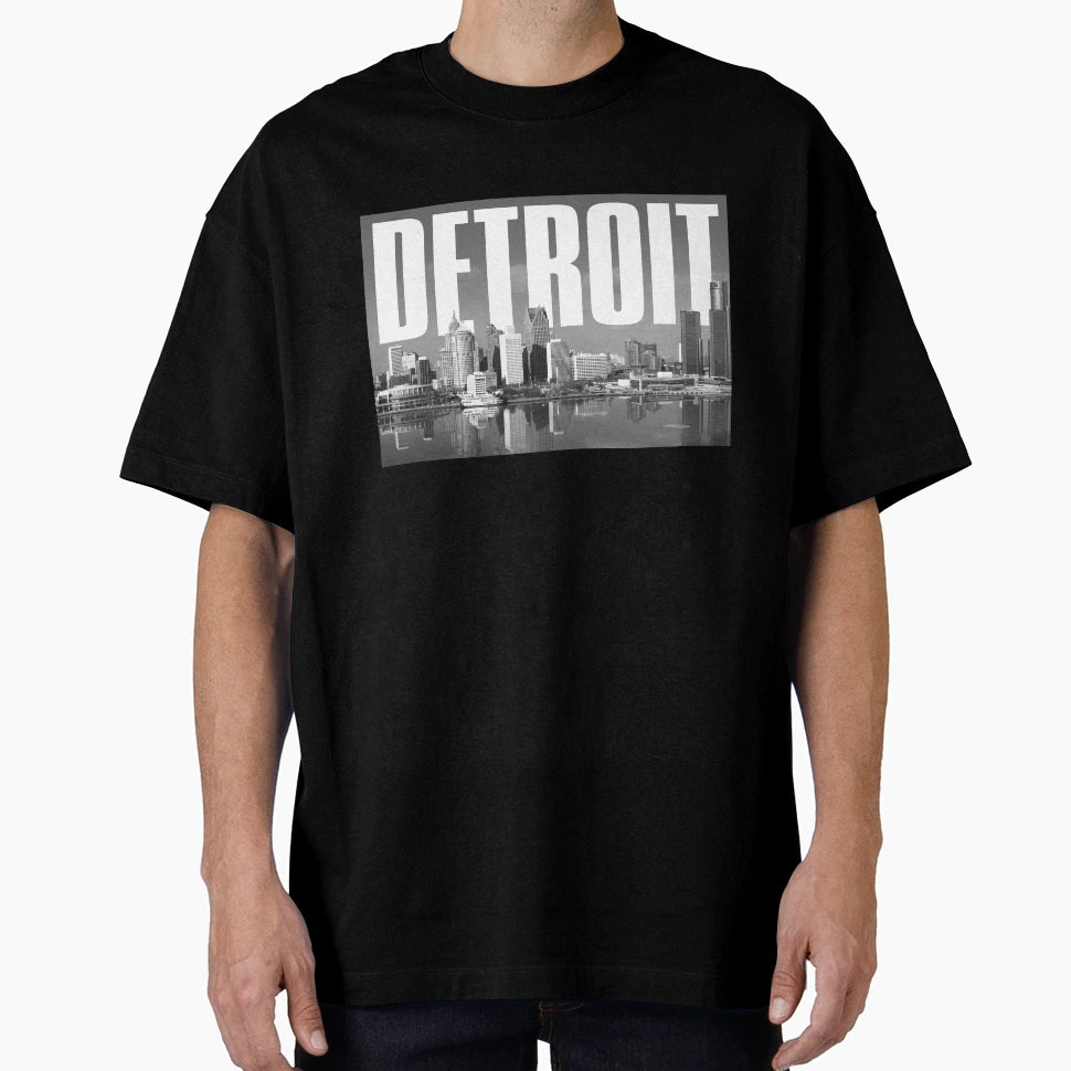 Detroit Cityscape T-Shirt - Aesthetic Graphic Men Women - T-Shirt, Sweatshirt, Hoodie