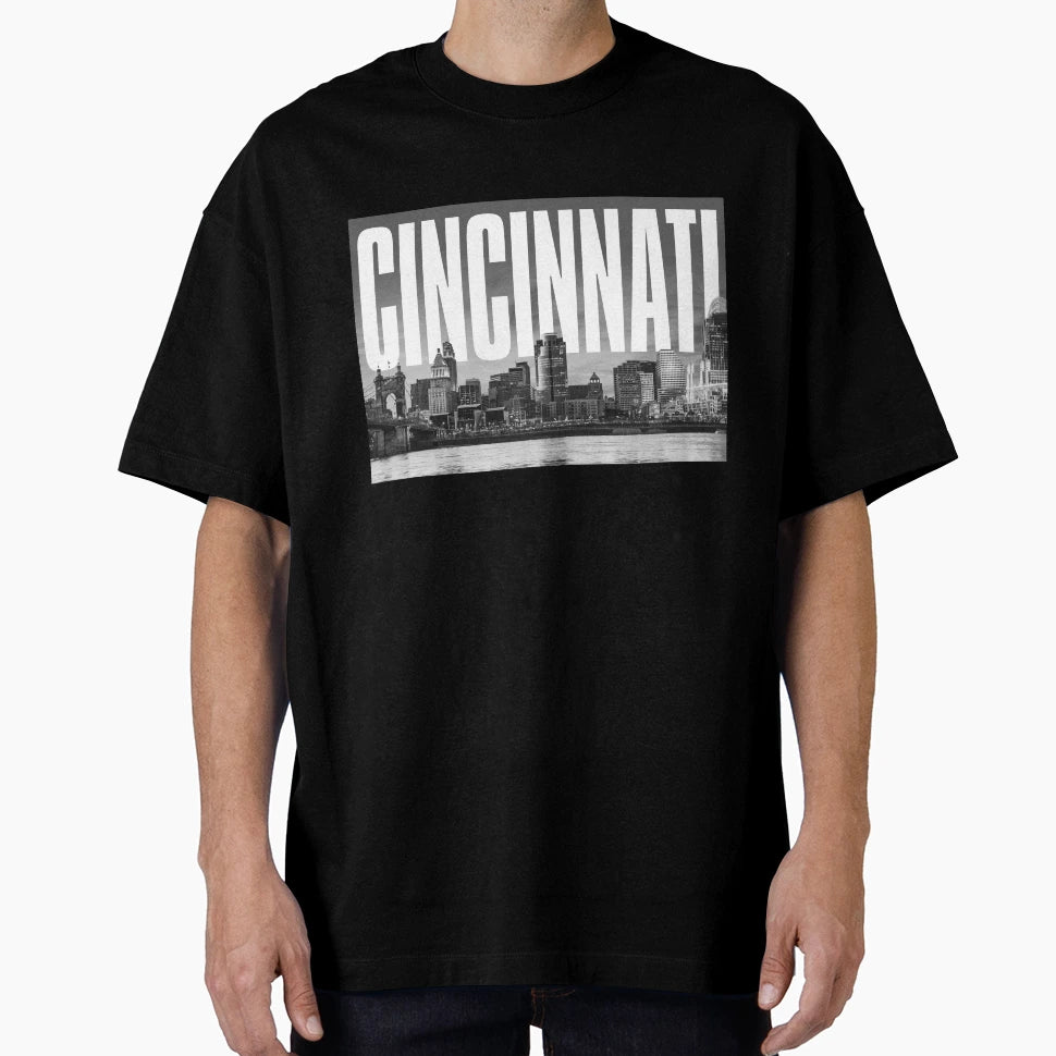 Cincinnati Cityscape T-Shirt - Aesthetic Graphic Men Women - T-Shirt, Sweatshirt, Hoodie