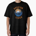 Weathered Houston Texas Skyline Sports T-Shirt - Trendy Graphic Unisex - T-Shirt, Sweatshirt, Hoodie