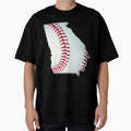 Georgia Usa Map Real Baseball T-Shirt - Fun Novelty Design Men Women - T-Shirt, Sweatshirt, Hoodie