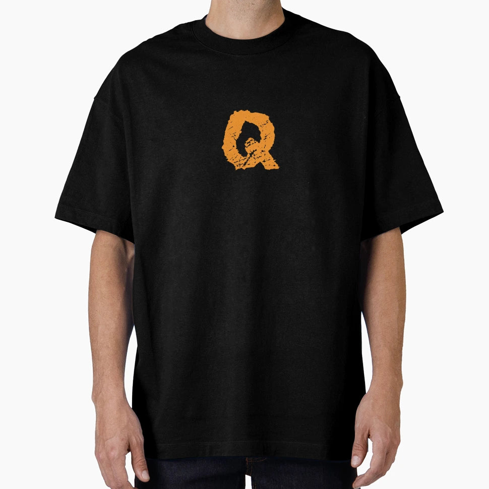 Monogram Q Grunge Black Grunge T-Shirt - Custom Art Print Men Women - T-Shirt, Sweatshirt, Hoodie