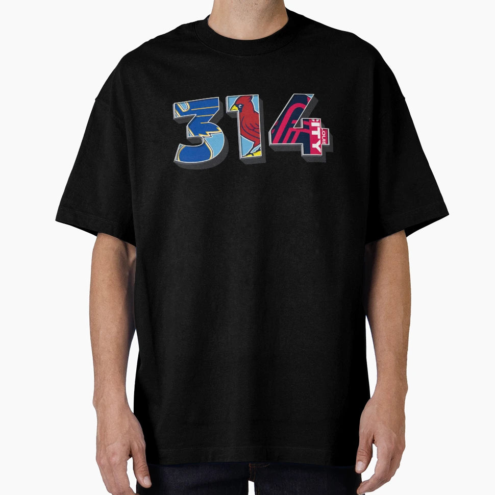 314 Area Code Stl Sports T-Shirt - Streetwear Style Men Women - T-Shirt, Sweatshirt, Hoodie