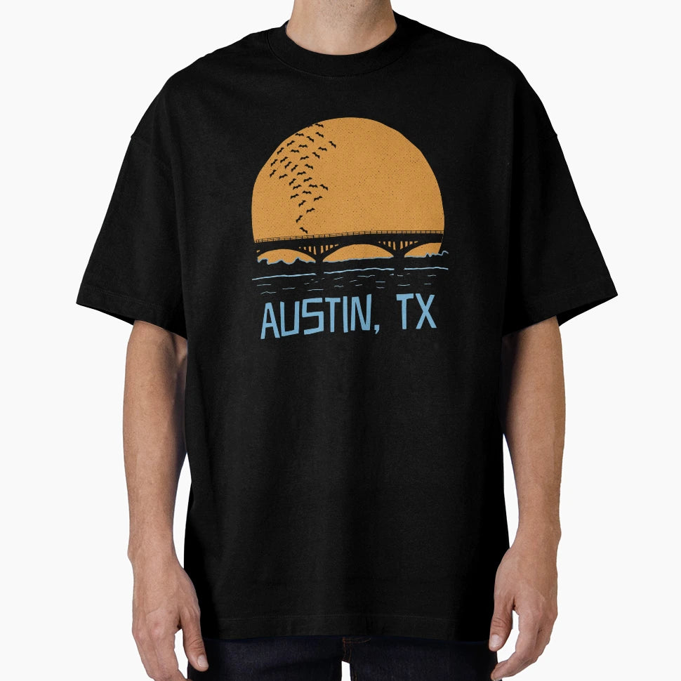 Austin Texas Bat Bridge T-Shirt - Streetwear Style Unisex - T-Shirt, Sweatshirt, Hoodie