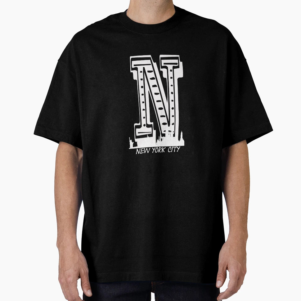 New York City N T-Shirt - Custom Art Print Men Women - T-Shirt, Sweatshirt, Hoodie
