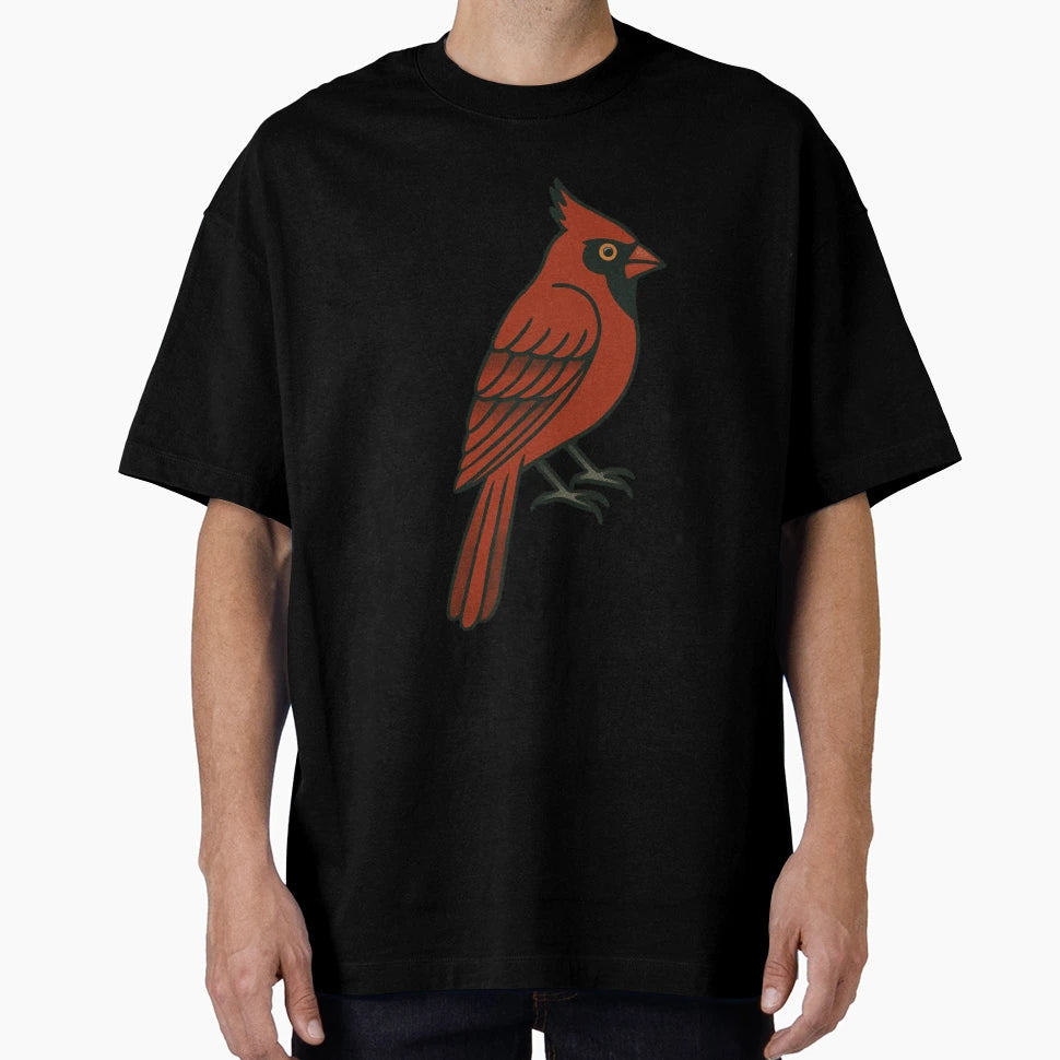 Cardinal American Traditional Tattoo T-Shirt - Streetwear Style for Adults - T-Shirt, Sweatshirt, Hoodie