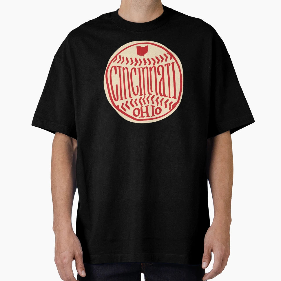 Cincinnati Ohio Hand Drawn Script T-Shirt - Minimalist Print Men Women - T-Shirt, Sweatshirt, Hoodie