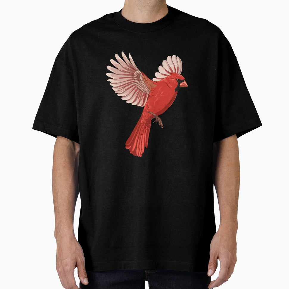 Flying Bird Northern Cardinal T-Shirt - Unique Graphic Men Women - T-Shirt, Sweatshirt, Hoodie