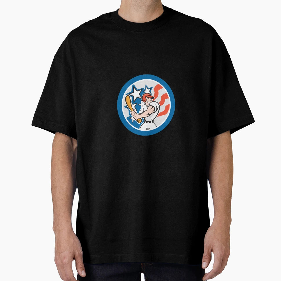 American Baseball Player Batting T-Shirt - Streetwear Style Men Women - T-Shirt, Sweatshirt, Hoodie