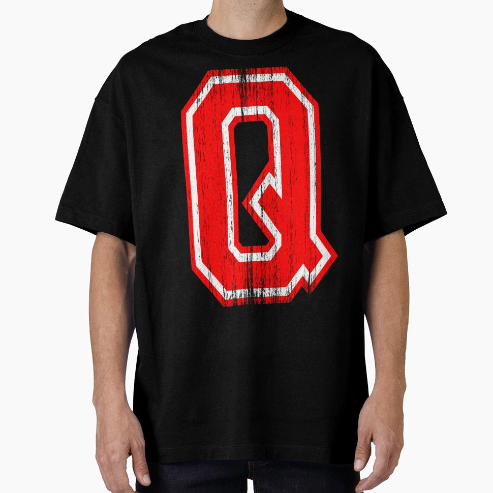 Big Red Letter Q T-Shirt - Streetwear Style Men Women - T-Shirt, Sweatshirt, Hoodie