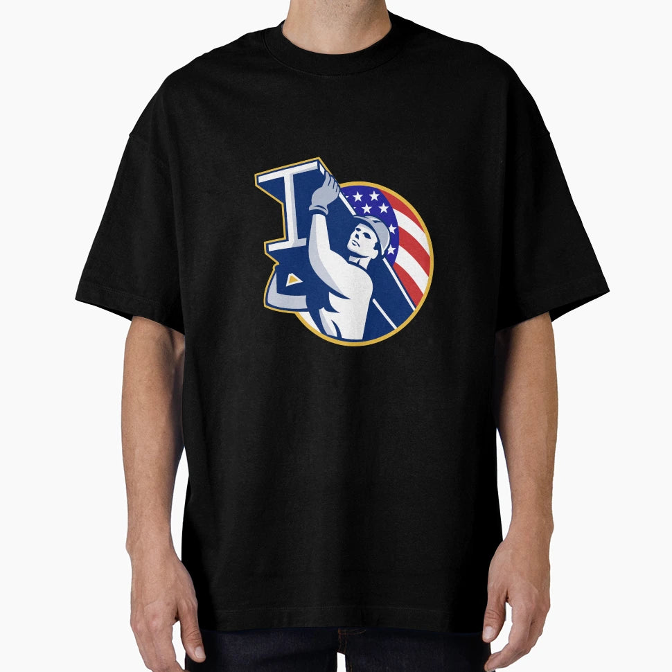 Construction Steel Worker I Beam T-Shirt - Novelty Apparel for Adults - T-Shirt, Sweatshirt, Hoodie