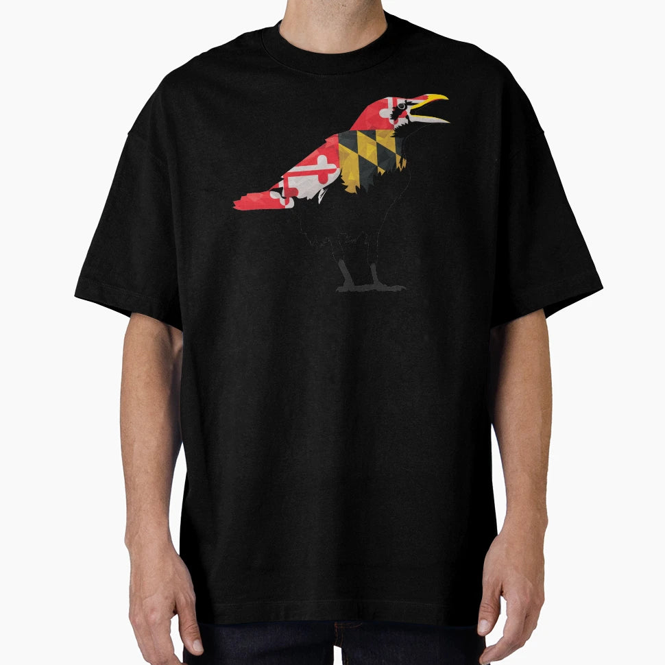 Maryland Raven Bird T-Shirt - Novelty Apparel Unisex - T-Shirt, Sweatshirt, Hoodie