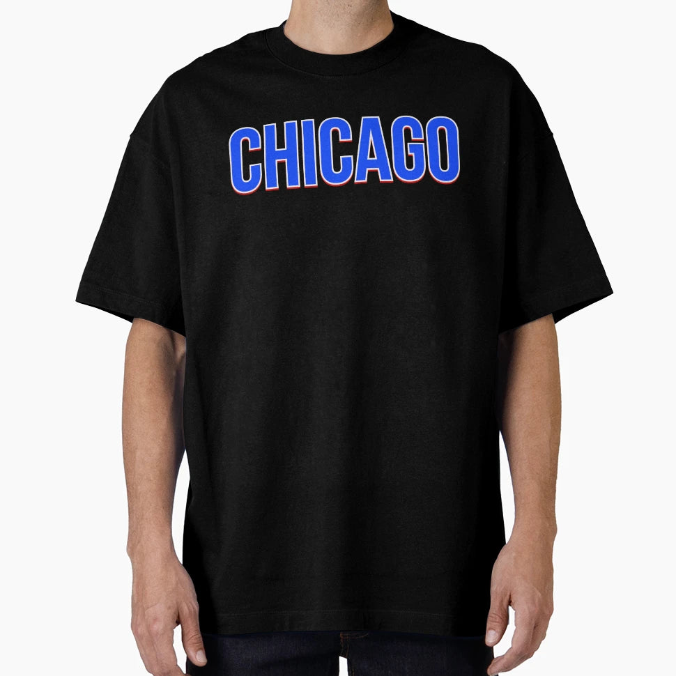 Chicago Blue Black And Grey Outfit T-Shirt - Custom Art Print for Adults - T-Shirt, Sweatshirt, Hoodie