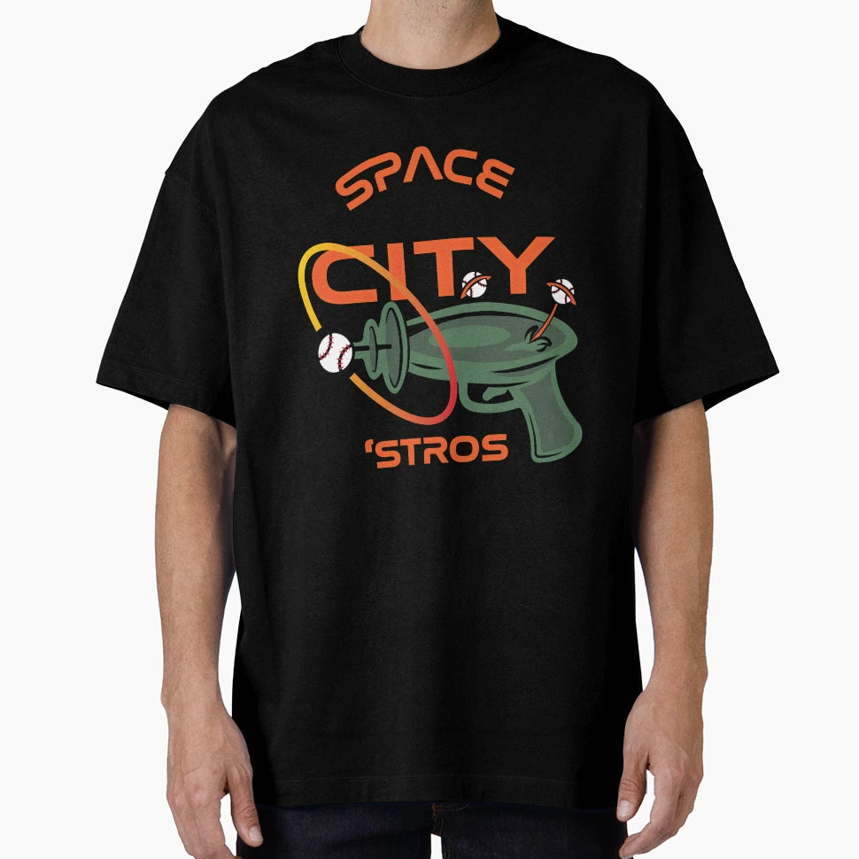 Space City Stros Houston Texas T-Shirt - Custom Art Print for Adults - T-Shirt, Sweatshirt, Hoodie