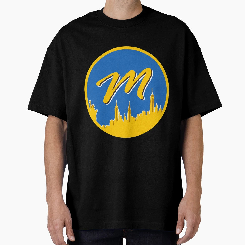 Mikey Magnum Logo Warriors Color Scheme T-Shirt - Unique Graphic for Adults - T-Shirt, Sweatshirt, Hoodie