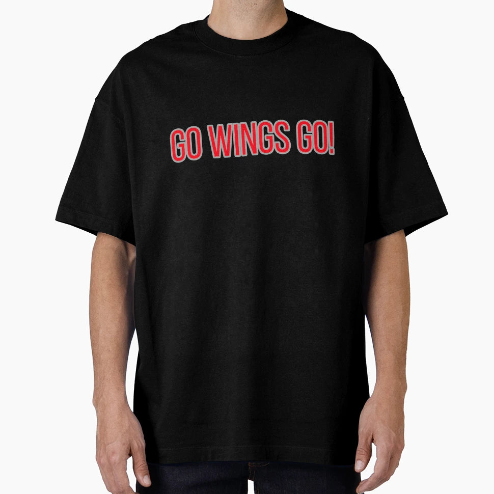 Go Wings Go Detroit Red Wings T-Shirt - Minimalist Print Unisex - T-Shirt, Sweatshirt, Hoodie