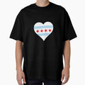 Chicago Heart T-Shirt - Custom Art Print Unisex - T-Shirt, Sweatshirt, Hoodie