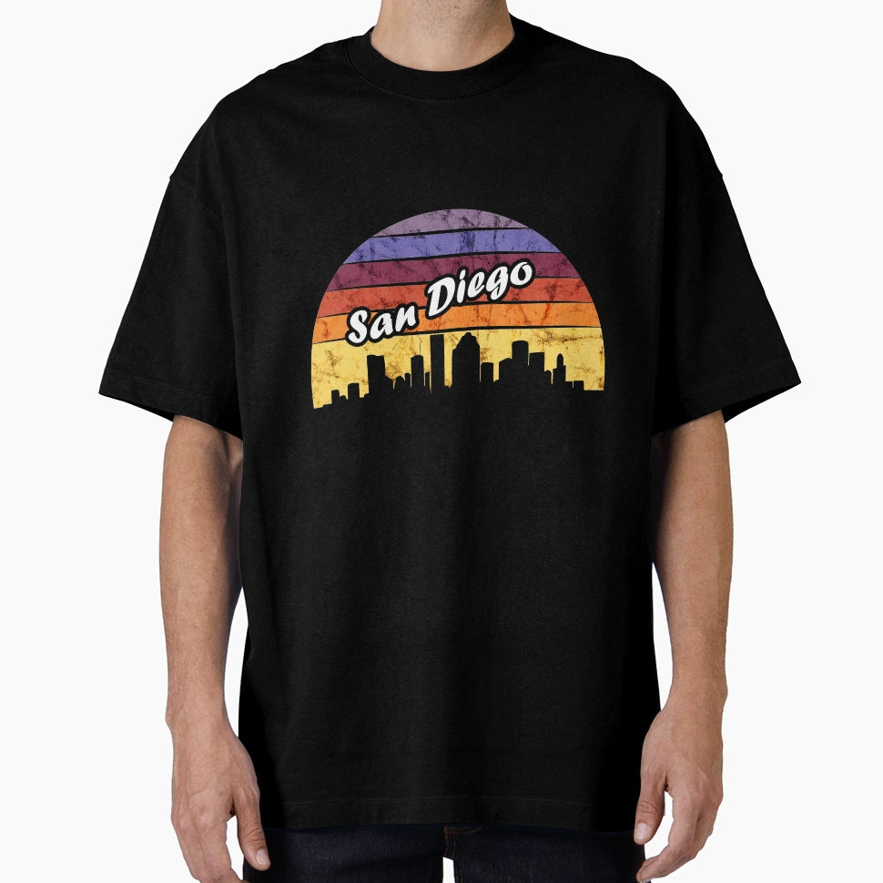 San Diego Skyline City Sunset Sunrise T-Shirt - Graphic Print for Adults - T-Shirt, Sweatshirt, Hoodie