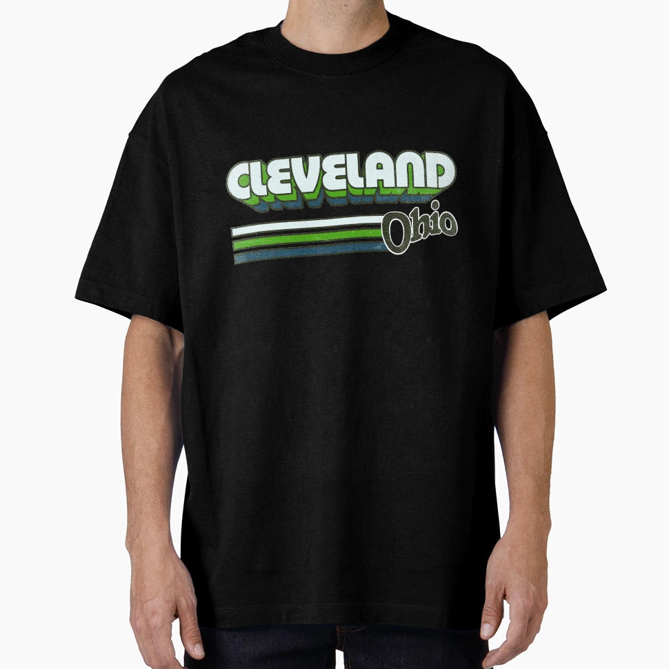Cleveland Oh City Stripes T-Shirt - Novelty Apparel Unisex - T-Shirt, Sweatshirt, Hoodie