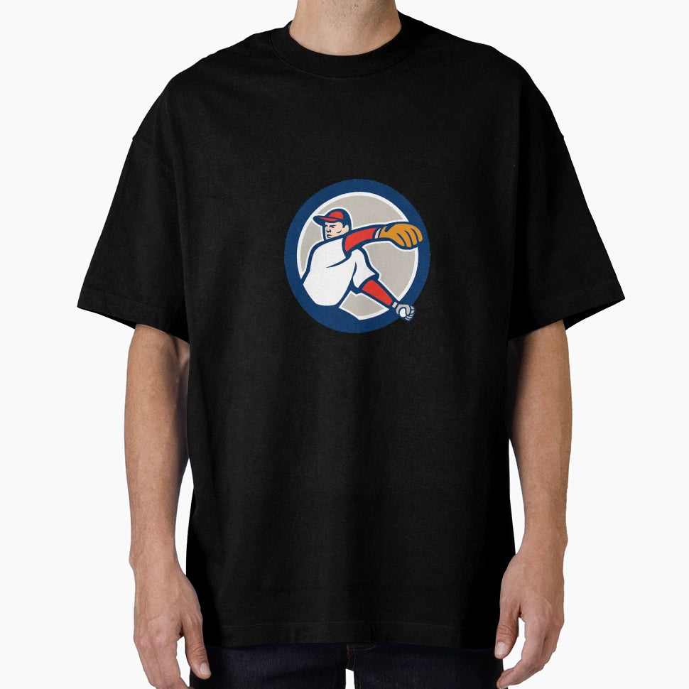 Baseball Pitcher Throw Ball Circle T-Shirt - Custom Art Print for Adults - T-Shirt, Sweatshirt, Hoodie