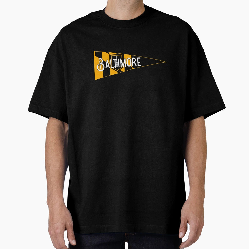 Baltimore Flag Pennant T-Shirt - Custom Art Print for Adults - T-Shirt, Sweatshirt, Hoodie