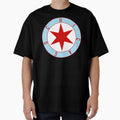 Chicago Flag Star Decal T-Shirt - Streetwear Style for Adults - T-Shirt, Sweatshirt, Hoodie
