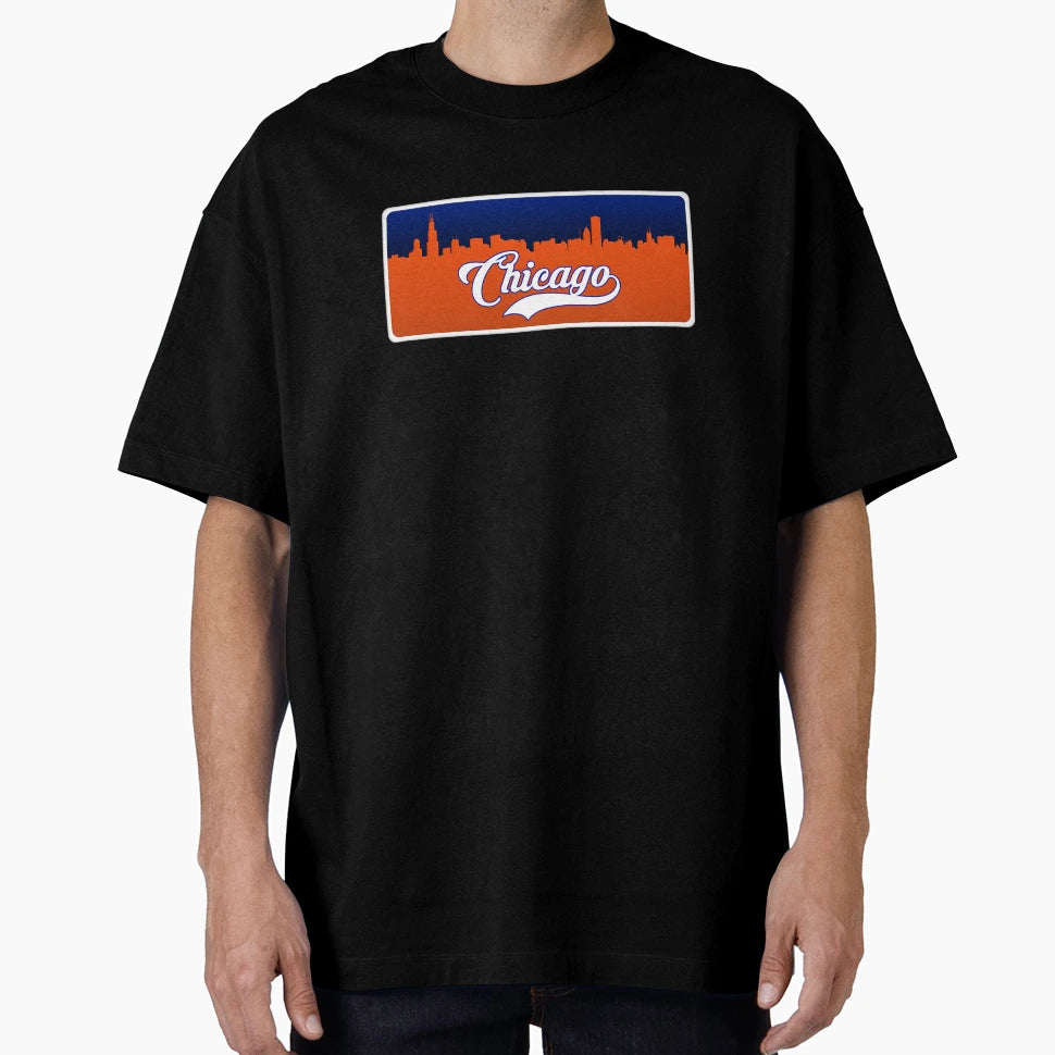Chicago Football Skyline T-Shirt - Minimalist Print Unisex - T-Shirt, Sweatshirt, Hoodie