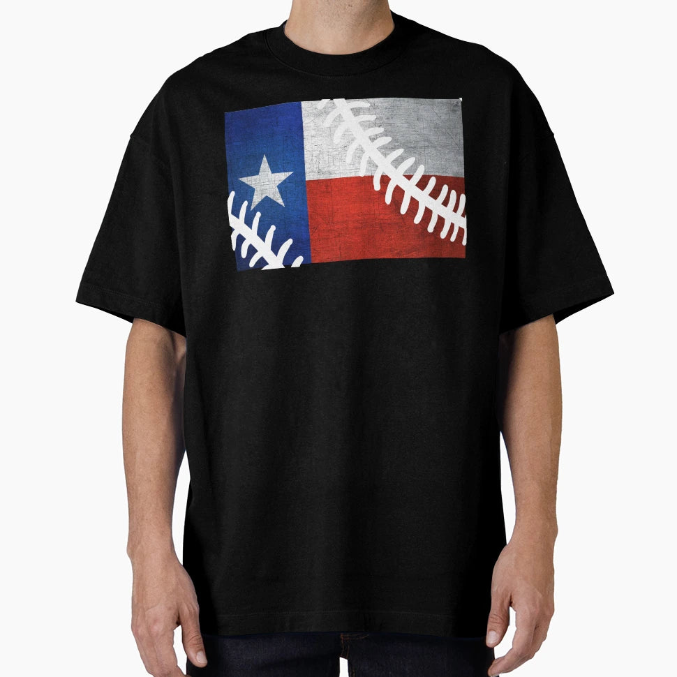 Texas Baseball Flag T-Shirt - Streetwear Style Unisex - T-Shirt, Sweatshirt, Hoodie