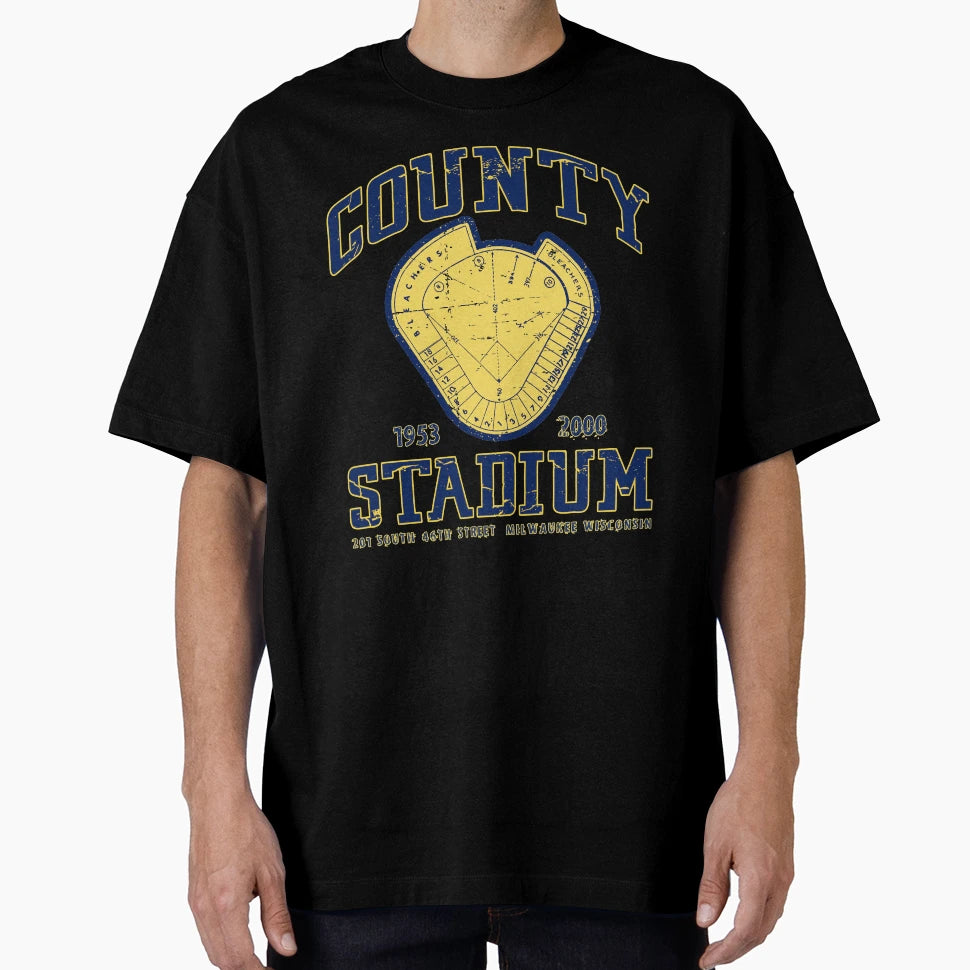 Milwaukee County Stadium T-Shirt - Casual Everyday Wear Men Women - T-Shirt, Sweatshirt, Hoodie