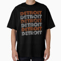 Detroit Michigan Weathered T-Shirt - Aesthetic Graphic for Adults - T-Shirt, Sweatshirt, Hoodie