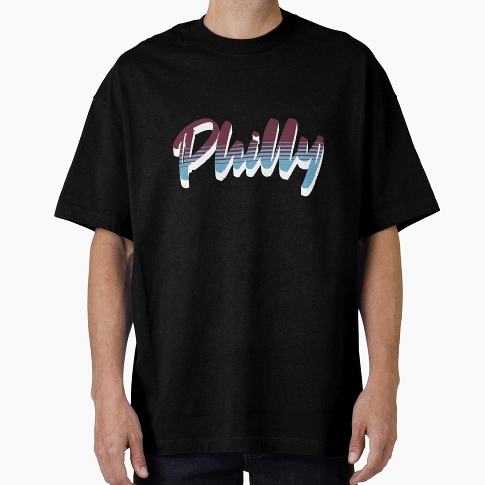 Script Philly Logo Philadelphia Pa T-Shirt - Unique Graphic Men Women - T-Shirt, Sweatshirt, Hoodie
