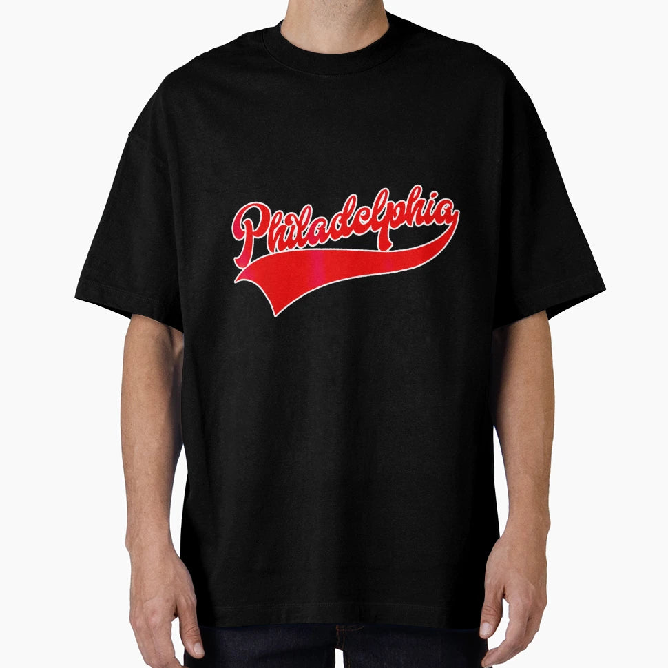 Philadelphia Script Logo T-Shirt - Fun Novelty Design for Adults - T-Shirt, Sweatshirt, Hoodie