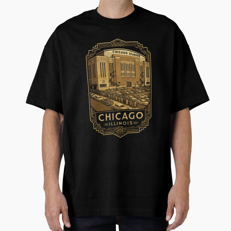 Chicago Stadium Tribute T-Shirt - Aesthetic Graphic Men Women - T-Shirt, Sweatshirt, Hoodie